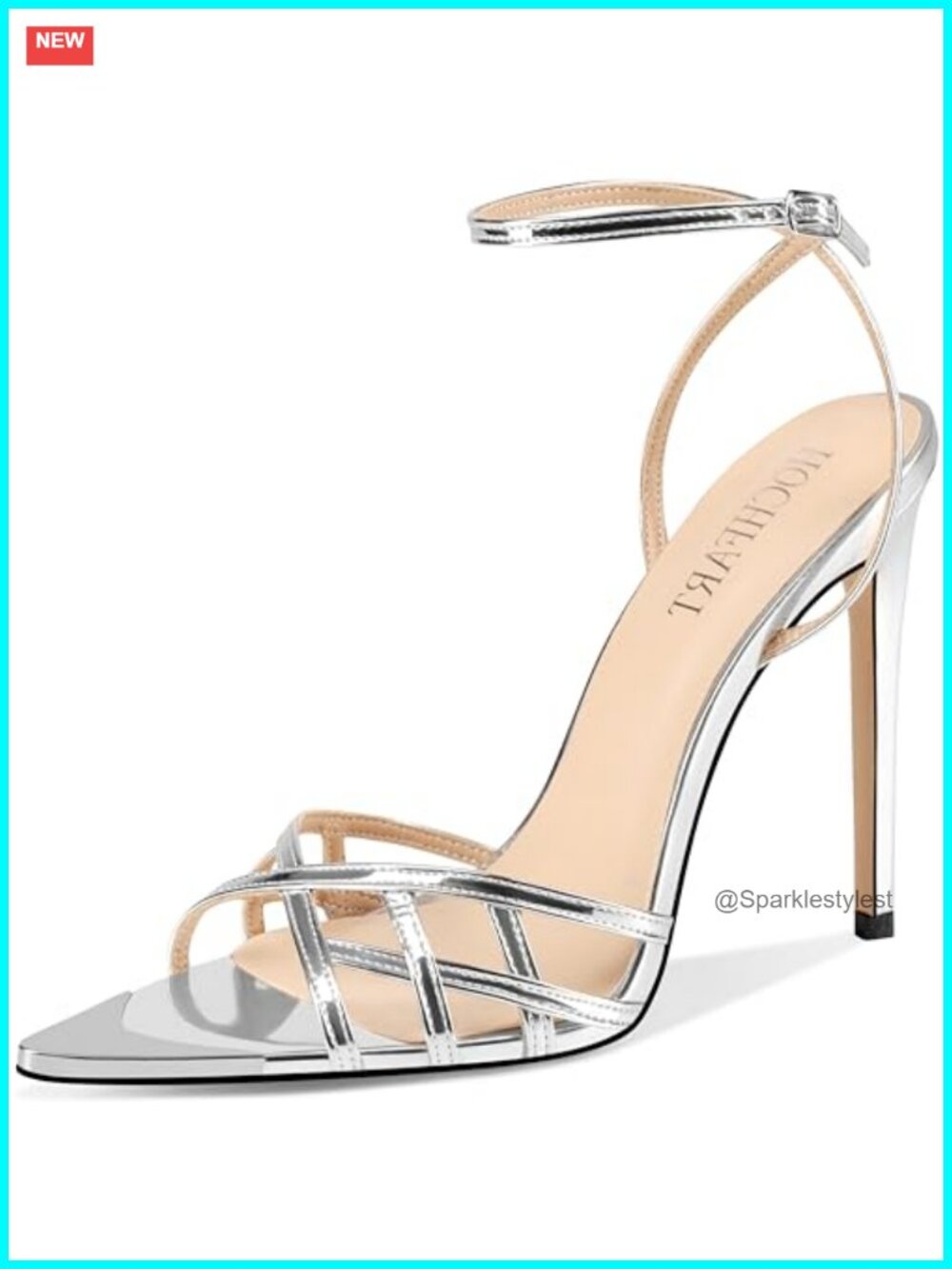 Strappy Lace Up Pointed Open Toe Stiletto High Heels Sandals